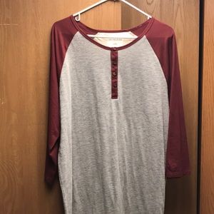 On the Byas 3/4 Sleeve Henley tee